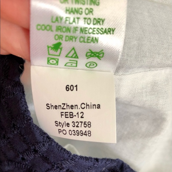 NWT Lilly Pulitzer size 6 Frankie dress A Dollop of Eyelet, True Navy - Picture 9 of 10